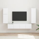  Set TV komoda 4 kom. Bijelo Konstruirano drvo | shoptok.hr