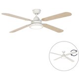 QAZQA Stropni ventilator bele barve z daljinskim upravljalnikom - Fanattic Cene