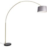 QAZQA Medeninasta svetilka z marmorno tkanino, odtenek 45 cm - XXL Cene