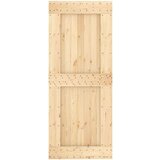  Drsna vrata s kompletom vodil 85x210 cm trdna borovina, (20999102) | Shoptok.si