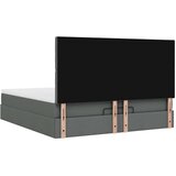 vidaXL Otomanski okvir kreveta s madracima tamnosivi 200x200cm tkanine | shoptok.hr