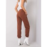 RUE PARIS Sweatpants-RV-DR-6120.03P-dark brown | Shoptok.si