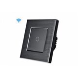 Wise wifi pametni prekidač, 1 taster, aluminijumski panel crni | ePonuda.com