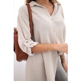 Kesi Włoski Cotton muslin shirt beige | shoptok.hr