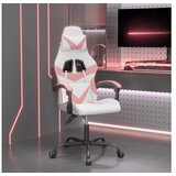  Gaming stol Bela in roza umetno usnje | Shoptok.si