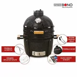 Roštilj na drveni ugljen Kamado Minimo (Promjer površine roštilja: 34 cm, Crna)
