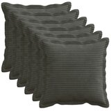  Presvlaka za jastuk 6 kom. HOUTEN Antracit 30 x 30 cm Kord - Antracit 30 x 30 cm 6 Slike