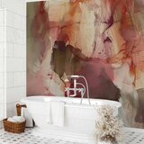  Foto tapeta - Spring composition – transparencies and forms in watercolor style 250x175 | shoptok.hr