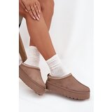 Boto Low Women's Snow Boots With Embroidery On Platform Dark Beige Narirya | shoptok.hr