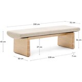 Kave Home Bež/u prirodnoj boji klupa od šenila Topaz – | shoptok.hr