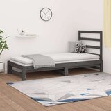  Izvlečna dnevna postelja siva 2x(90x200) cm trdna borovina, (20727138) Cene