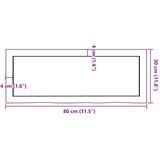  Zidna polica svjetlosmeđa 80x30x(2-4) cm obrađena hrastovina | shoptok.hr