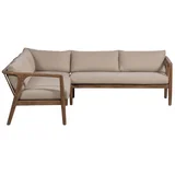 Smeđa podstavljena vrtna sofa (u obliku slova L) Biam –