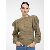 Orsay Khaki women's sweater with ruffles - Women's | shoptok.hr