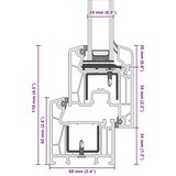 vidaXL podrumski prozor "RISOR" 50x50 cm Okretno-nagibni DIN lijevi bijeli | shoptok.hr