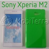  Gumijasti / gel etui S-Line za Sony Xperia M2 - zeleni Cene