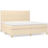  The Living Store Box spring postelja z vzmetnico krem 200x200 cm blago - Box Spring Postelja, (21501519) | Shoptok.si