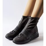Gemre Gray sock ankle boots on a wedge Colonnata | Shoptok.si