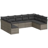  9-dijelni set vrtnih sofa od poliratana s jastucima sivi | shoptok.hr