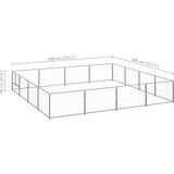  Kavez za pse srebrni 16 m² čelični | shoptok.hr