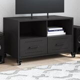 Maison Chic TV omarica - TV enota - Televizijska omarica črna 68x39x43,5 cm jeklo, (21699944) | Shoptok.si