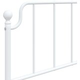 Metalni Kovinski posteljni okvir z vzglavjem bel 100x200 cm | Shoptok.si