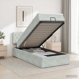  od pjene s madracem i LED-om Svjetlosiva 90 x 190 cm | shoptok.hr