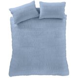 Catherine Lansfield Modra posteljnina za zakonsko posteljo iz krepa 200x200 cm Seersucker – | Shoptok.si
