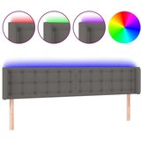  Posteljno vzglavje sivo 183x16x78/88 cm umetno usnje, (20793654) | Shoptok.si