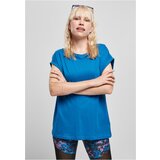 Urban Classics Women's Sports Blue T-Shirt with Extended Shoulder Cene