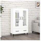  Visoka komoda bijela 70 x 31 x 115 cm od konstruiranog drva | shoptok.hr