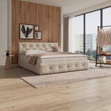 Bessagi Home Oblazinjena Postelja Julie, Krem, 180x200, Predal Cene