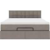  Krevet s otomancem i madracem, taupe boja, 140x190 cm, tkanina | shoptok.hr