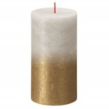 Bolsius rustične debele svijeće Sunset 4 kom 130 x 68 mm sivo-zlatne | shoptok.hr