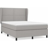  Krevet box spring s madracem svjetlosivi 140x200 cm od tkanine | shoptok.hr