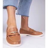 Gemre Brown women's loafers with a gold ornament Senna | Shoptok.si