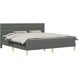  Okvir kreveta s madracem Tamno siva 200 x 200 cm tkanina | shoptok.hr