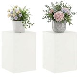  Stalak za biljke 2 pcs Bijela 40 x 40 x 60 cm Čelik | shoptok.hr