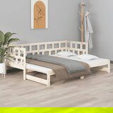vidaXL Dnevni ležaj na razvlačenje od masivne borovine 2 x (80x200) cm | shoptok.hr