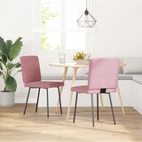  Blagovaonske stolice 2 kom ružičaste baršunaste | shoptok.hr