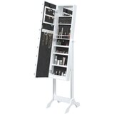  Samostojeće ogledalo s LED svjetlima bijelo 34 x 37 x 146 cm | shoptok.hr