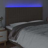  LED posteljno vzglavje taupe 180x5x118/128 cm blago, (20794203) | Shoptok.si
