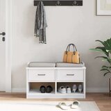 vidaXL klop v preddverju "SANDNES" Bela 87x40x50 cm masivni les bor | Shoptok.si