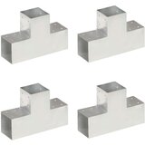 vidaXL Spojniki za stebre 4 kosi T oblike pocinkana kovina 101x101 mm Cene