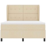 Box Postelja s pomičnim dnom in vzmetnico v kremni barvi, 160x200 cm, (22053055) | Shoptok.si