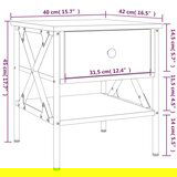 vidaXL Noćni ormarići 2 kom crni 40 x 42 x 45 cm od konstruiranog drva | shoptok.hr