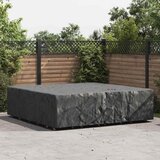 vidaXL Prevleka za zunanje pohištvo Črna 275 x 275 x 70 cm 600D | Shoptok.si
