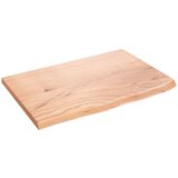 vidaXL Stenska polica svetlo rjava 60x40x2 cm trdna hrastovina Cene