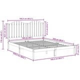  Iznimno dugi okvir kreveta bez madraca 160x220 cm masivno drvo | shoptok.hr
