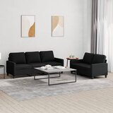  2-dijelni set sofa s jastucima crni od tkanine | shoptok.hr
